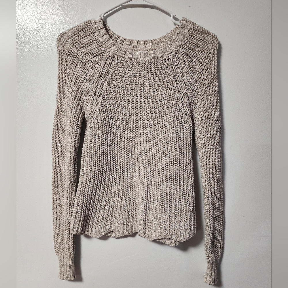 American Eagle XS Beige Knit Women's Sweater Crop